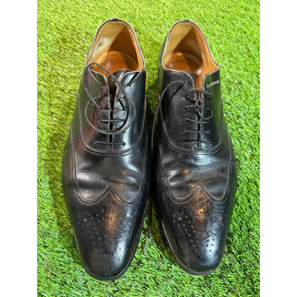 Gravati Men's Black Leather Oxford Dress Shoes Classic Wingtip Formal Size 11.5m
